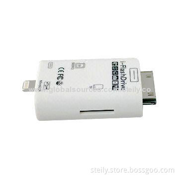 Multifunction Card Reader for iPhone 5/4/4S, iPad, iPod, 30-pin Adapter to Lightning